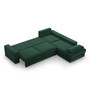 Rohová rozkladacia sedacia súprava FESTINA Pravá Zelená - galéria #2