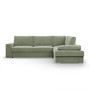 Rohová rozkladacia sedacia súprava FESTINA Pravá Zelená I - galéria #1