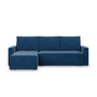 Rohová rozkladacia sedacia súprava LUCCA Modrá - galéria #2
