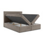 Čalúnená posteľ LUCCA s úložným priestorom 200x200 cm Hnedá - galéria #1