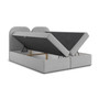 Čalúnená posteľ COMO s úložným priestorom 140x200 cm Sivá I - galéria #1