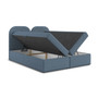 Čalúnená posteľ COMO s úložným priestorom 180x200 cm Modrá - galéria #1