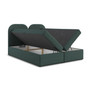 Čalúnená posteľ COMO s úložným priestorom 200x200 cm Zelená - galéria #1
