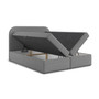 Čalúnená posteľ LARO s úložným priestorom 200x200 cm Sivá - galéria #1
