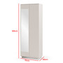 Šatníková skriňa BIANCO 70 so zrkadlom - galéria #8