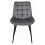 Jedálenská stolička BERA - šedá / čierne nohy - galéria #1