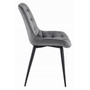 Jedálenská stolička BERA - šedá / čierne nohy - galéria #2