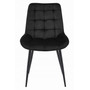Jedálenská stolička BERA - čierna / čierne nohy - galéria #1
