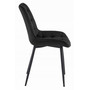 Jedálenská stolička BERA - čierna / čierne nohy - galéria #2