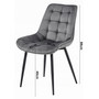 Jedálenská stolička BERA - čierna / čierne nohy - galéria #4