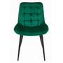 Jedálenská stolička BERA - zelená/čierne nohy - galéria #1
