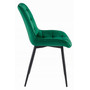 Jedálenská stolička BERA - zelená/čierne nohy - galéria #2