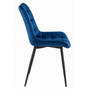 Jedálenská stolička BERA - modrá/čierne nohy - galéria #2