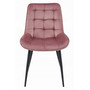 Jedálenská stolička BERA - ružová/čierne nohy - galéria #1