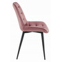 Jedálenská stolička BERA - ružová/čierne nohy - galéria #2