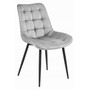 Jedálenská stolička BERA - svetlo šedá / čierne nohy
