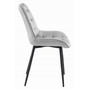 Jedálenská stolička BERA - svetlo šedá / čierne nohy - galéria #2