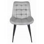 Jedálenská stolička BERA - svetlo šedá / čierne nohy - galéria #1