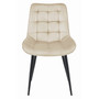 Jedálenská stolička BERA - béžová/čierne nohy - galéria #1