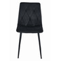 Jedálenská stolička LIBRA - čierna/čierne nohy - galéria #1