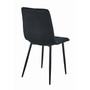 Jedálenská stolička LIBRA - čierna/čierne nohy - galéria #3