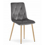 Jedálenská stolička LIBRA - šedá/nohy vo farbe dreva