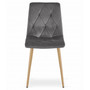 Jedálenská stolička LIBRA - šedá/nohy vo farbe dreva - galéria #1