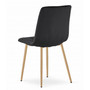 Jedálenská stolička LIBRA - čierna/nohy vo farbe dreva - galéria #3