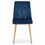 Jedálenská stolička LIBRA - modrá/nohy vo farbe dreva - galéria #1