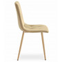 Jedálenská stolička LIBRA - béžová/nohy vo farbe dreva - galéria #2