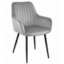 Jedálenská stolička SOLDEN - šedá/čierne nohy