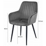 Jedálenská stolička SOLDEN - šedá/čierne nohy - galéria #5