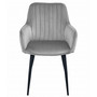Jedálenská stolička SOLDEN - šedá/čierne nohy - galéria #1