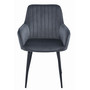 Jedálenská stolička SOLDEN - tmavo šedá/čierne nohy - galéria #1