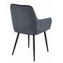 Jedálenská stolička SOLDEN - tmavo šedá/čierne nohy - galéria #3