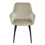 Jedálenská stolička SOLDEN - béžová/čierne nohy - galéria #1
