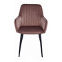 Jedálenská stolička SOLDEN - ružová/čierne nohy - galéria #1