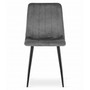 Jedálenská stolička LAVA - šedá/čierne nohy - galéria #1