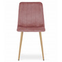 Jedálenská stolička LAVA - ružová/nohy vo farbe dreva - galéria #1