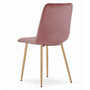 Jedálenská stolička LAVA - ružová/nohy vo farbe dreva - galéria #3