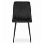Jedálenská stolička LAVA - čierna / čierne nohy - galéria #1