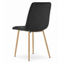 Jedálenská stolička LAVA - čierna/nohy vo farbe dreva - galéria #3