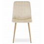 Jedálenská stolička LAVA - béžová/nohy vo farbe dreva - galéria #1
