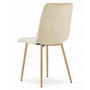 Jedálenská stolička LAVA - béžová/nohy vo farbe dreva - galéria #3