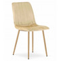 Jedálenská stolička LAVA - béžová I/nohy vo farbe dreva