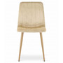 Jedálenská stolička LAVA - béžová I/nohy vo farbe dreva - galéria #1