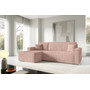 Rozkladacia rohová sedacia súprava ARTUR Ľavá Ružová - galéria #1