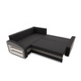 Rozkladacia rohová sedacia súprava GRANDE s poličkou model 2 Ľavá Čierna/sivá - galéria #1