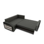 Rozkladacia rohová sedacia súprava GRANDE s poličkou model 2 Ľavá Sivá/čierna - galéria #1