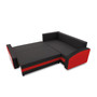 Rozkladacia rohová sedacia súprava GRANDE s poličkou model 2 Pravá Čierna/červená - galéria #1